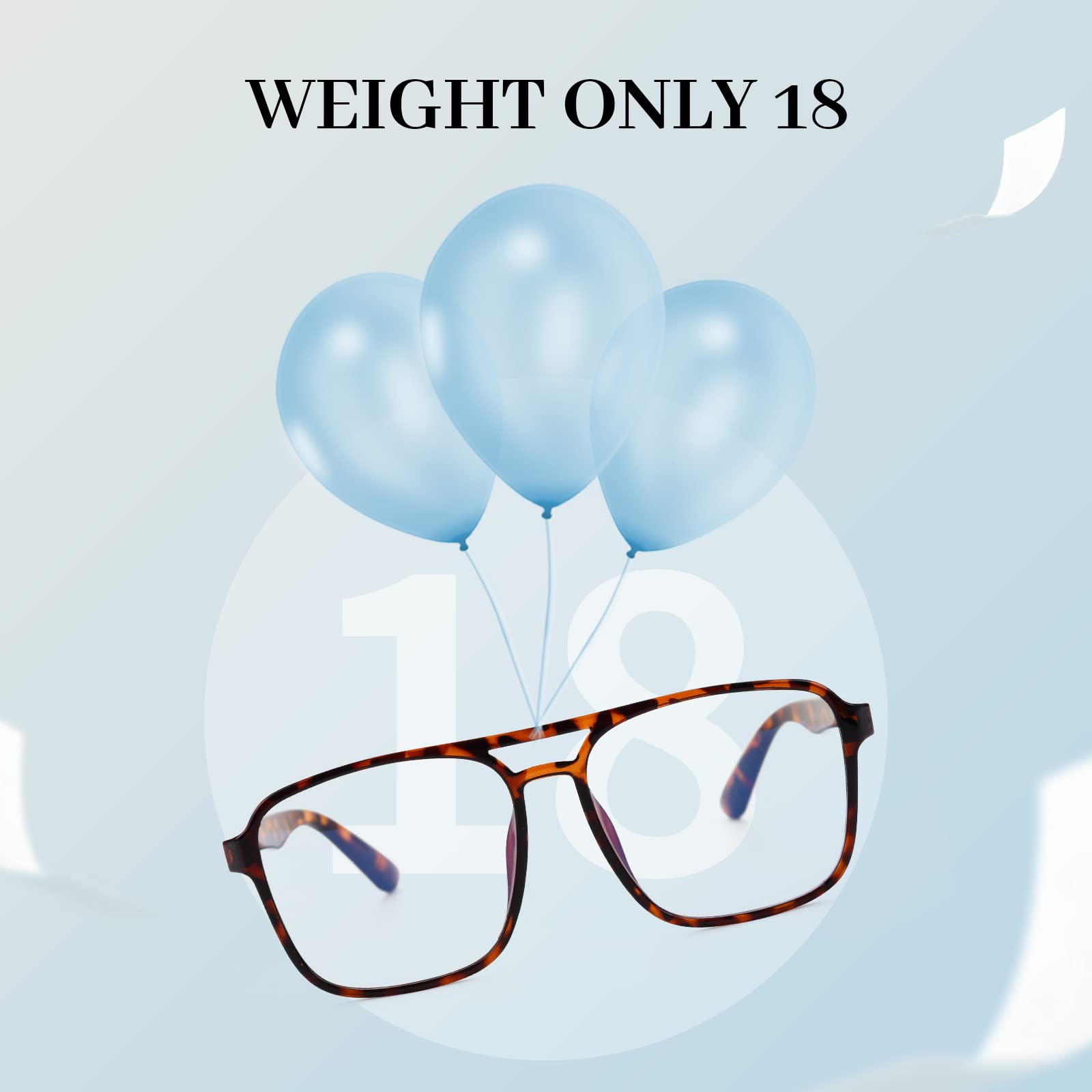 LUFF Blue-Light-Blocking Reading Glasses - 4pcs Prescription Eyeglasses for Women