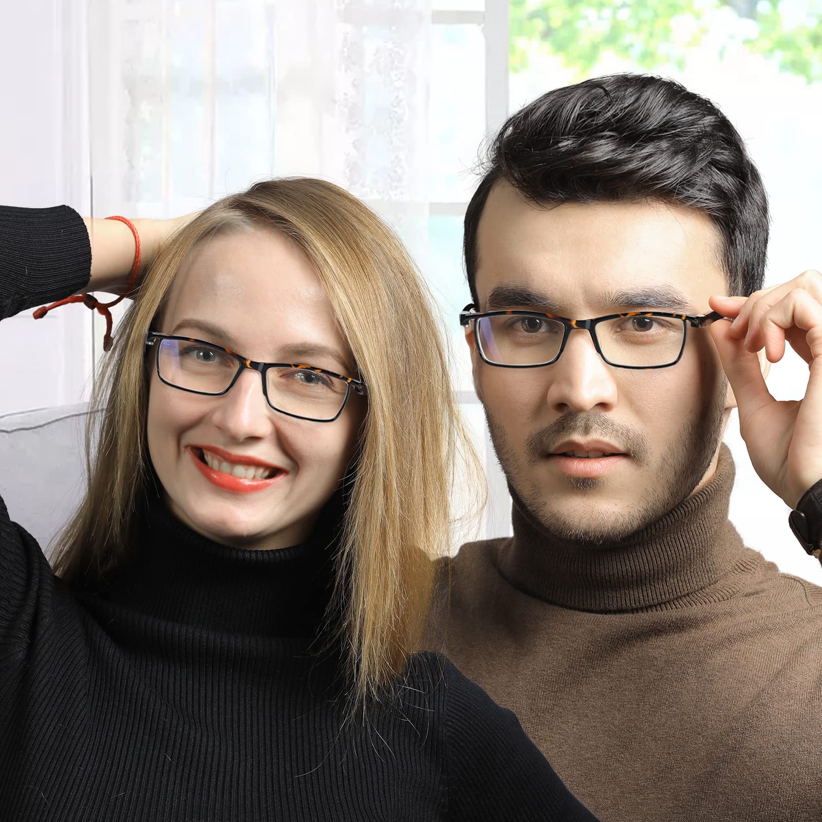 LUFF 4Pcs Anti-Blue-ray Reading Glasses Portable Ultra-Light Readers