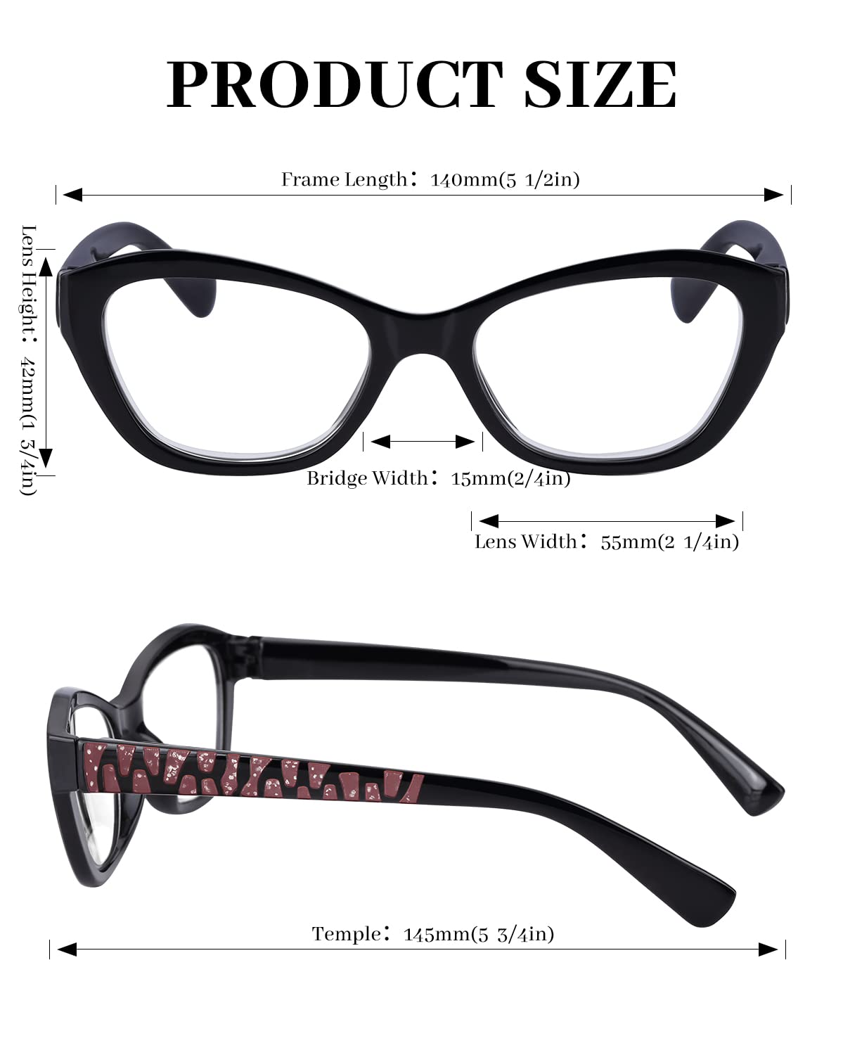 LUFF 4Pack Reading Glasses Blue Light Blocking - for Women Men HD Readers, Spring Hinge Comfort Computer Eyeglasses