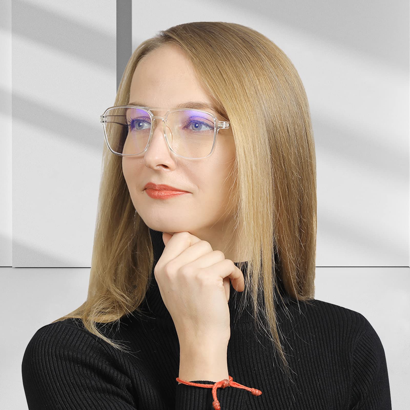LUFF Blue-Light-Blocking Reading Glasses - 4pcs Prescription Eyeglasses for Women