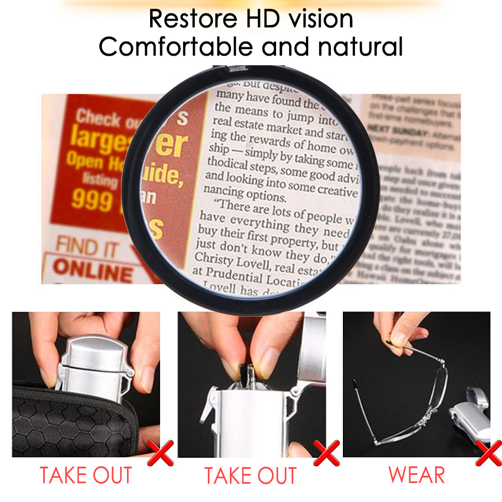 LUFF Necklace Reading Glasses Hd Portable Hanging Neck Type for Men Women