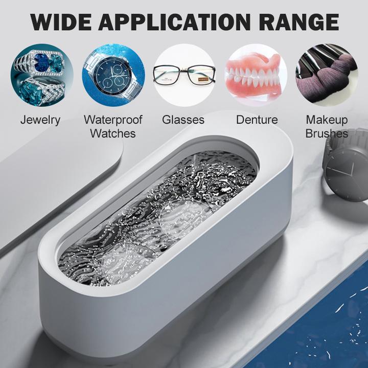 Ultrasound Cleaning Machine, Professional Personal Portable Cleaner for Jewelry/Eyeglasses/Coins/Razors/Brushes