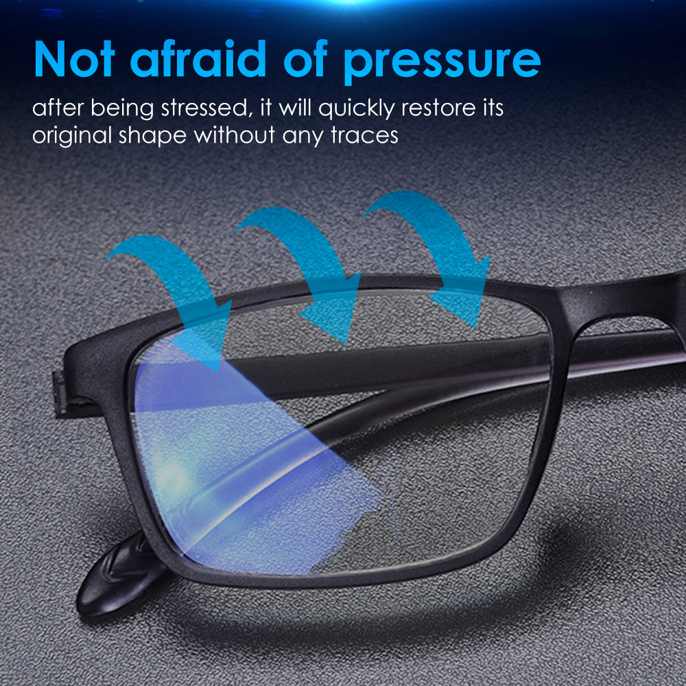 LUFF 4 Pcs Of Reading Glasses That Are Not Afraid Of Pressure Fashionable Resin, Anti-Blue Light, Ultra-Light Reading Glasses, Unisex