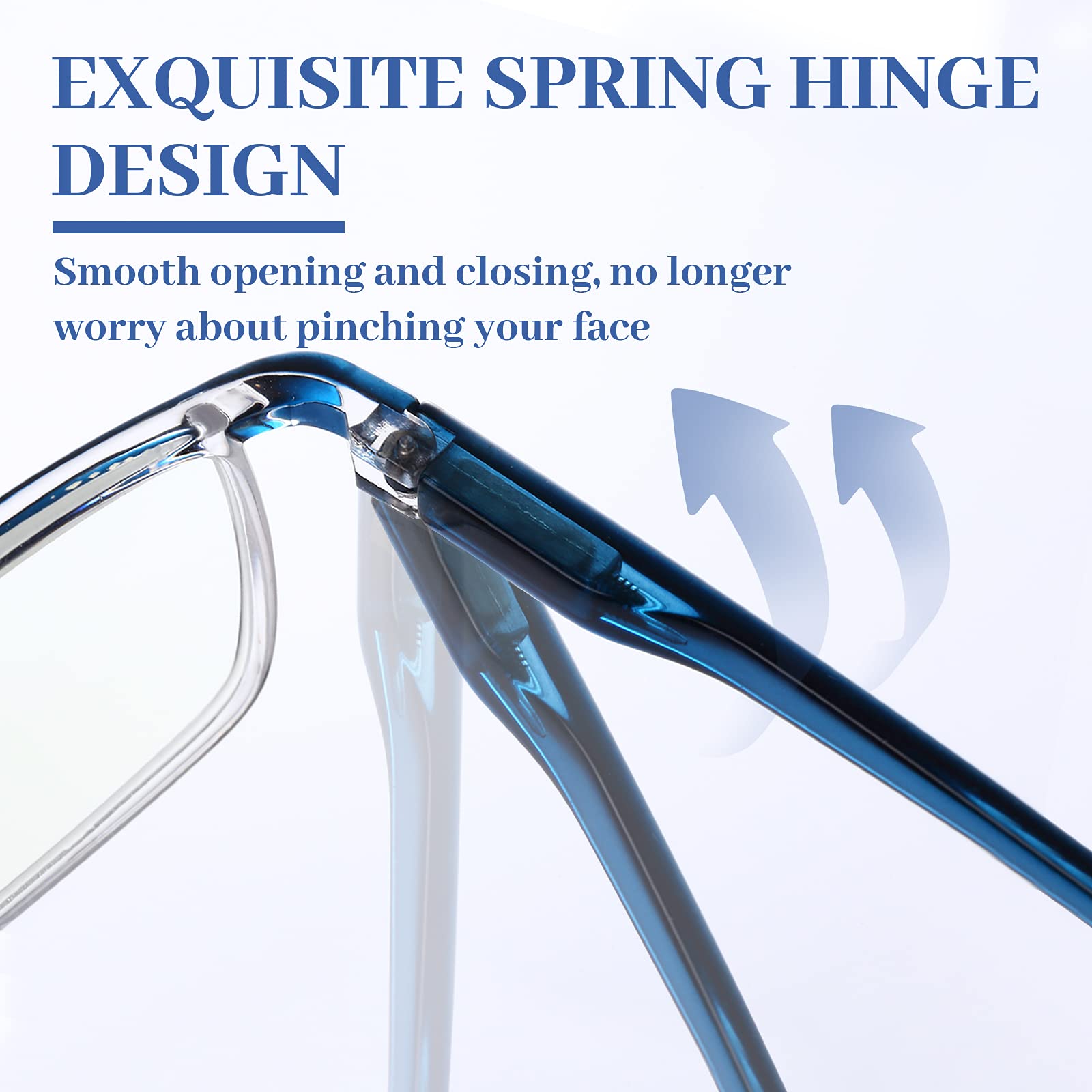 LUFF 4Pcs Anti-Blue-ray Reading Glasses Portable Ultra-Light Readers