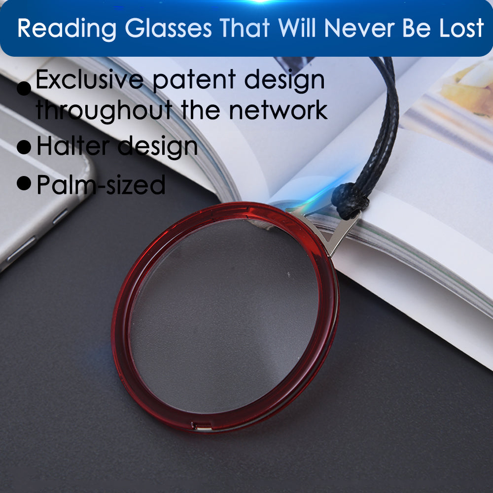 LUFF Necklace Reading Glasses Hd Portable Hanging Neck Type for Men Women